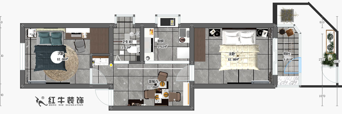 余玮_健园小区2-101-70㎡-现代风格00彩平图